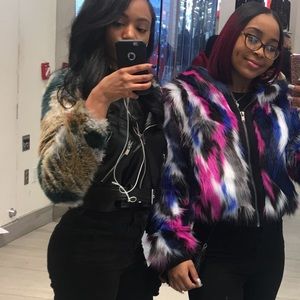 Bad ass fur leather biker jacket